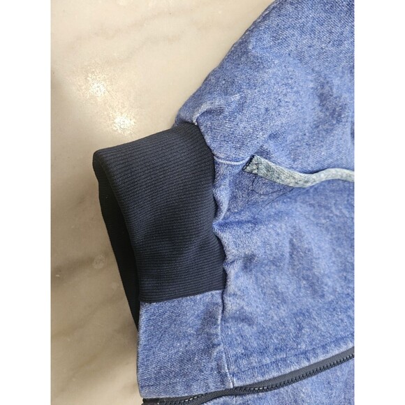 Retro Denim Bomber Jacket With Floral Accents, Size XL VINTAGE - Picture 13 of 14